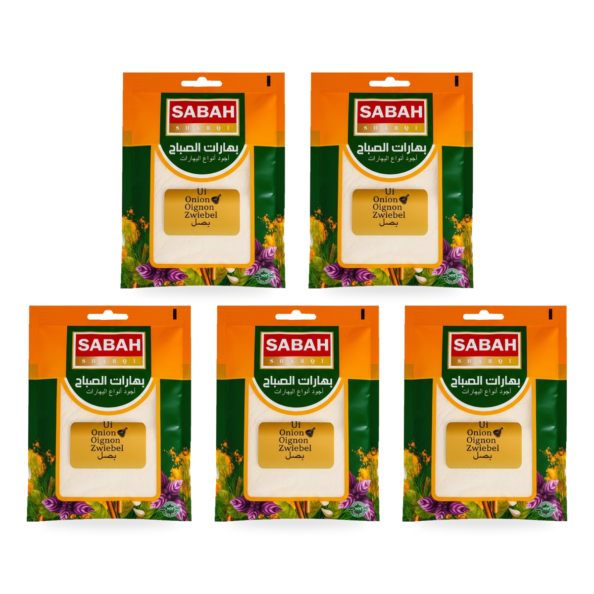 Poudre d’oignon Sabah 60 g – Lot de 5 sachets