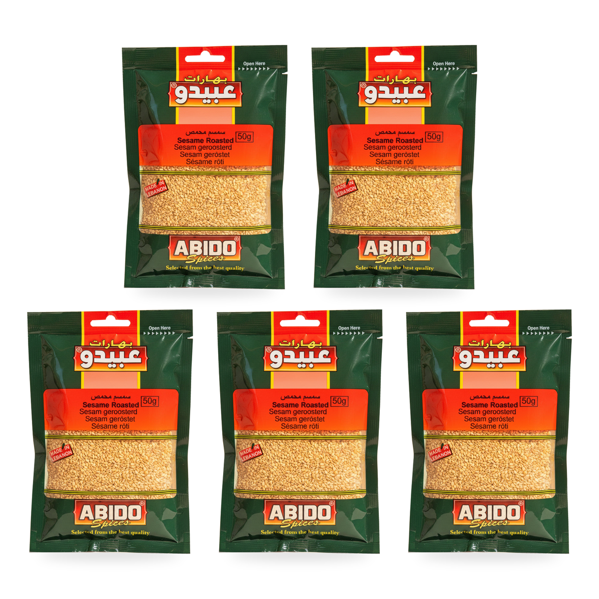 Sésame rôti Abido 50 g - lot de 5 sachets