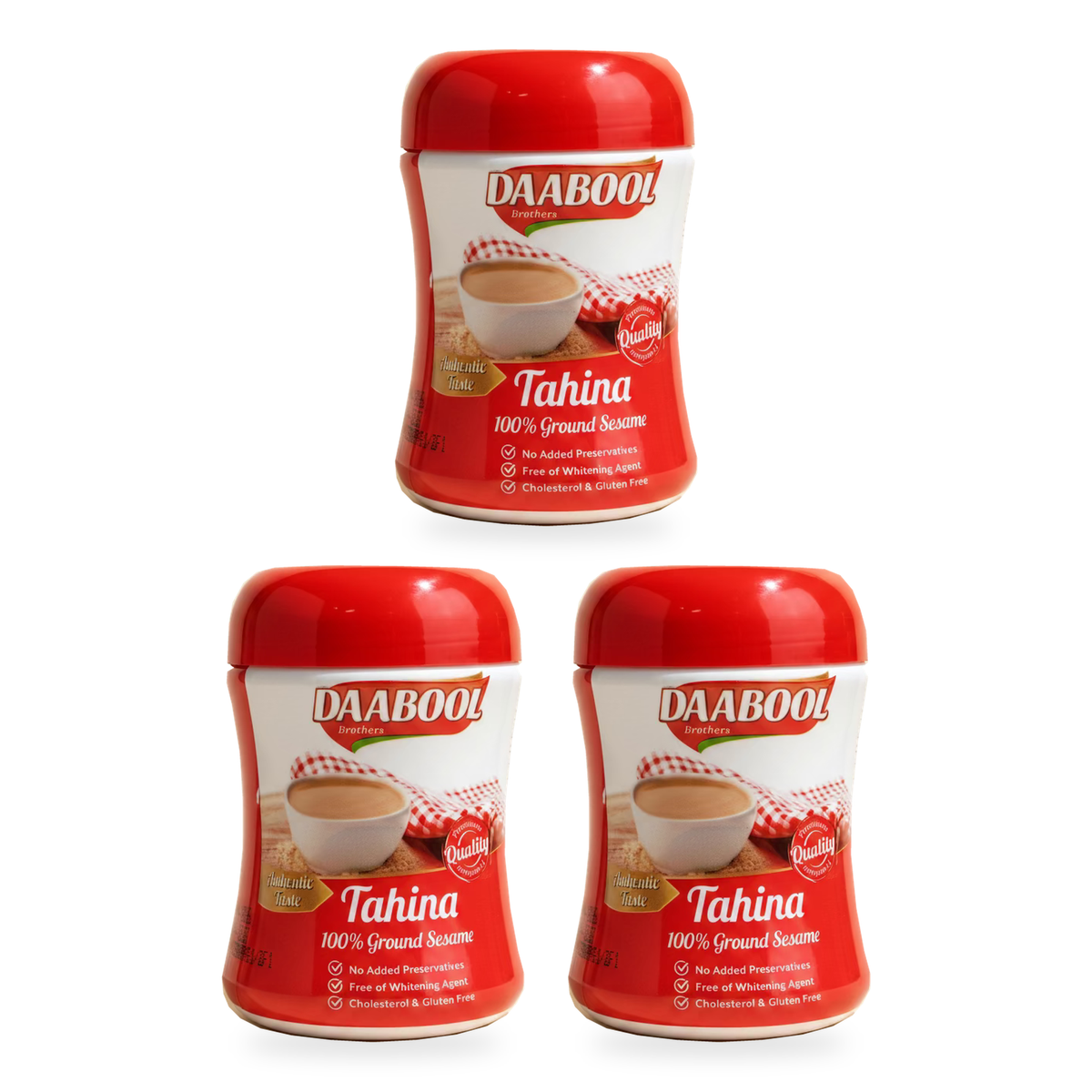 Tahina crème de sésame Daabool 400 g – Lot de 3 pots