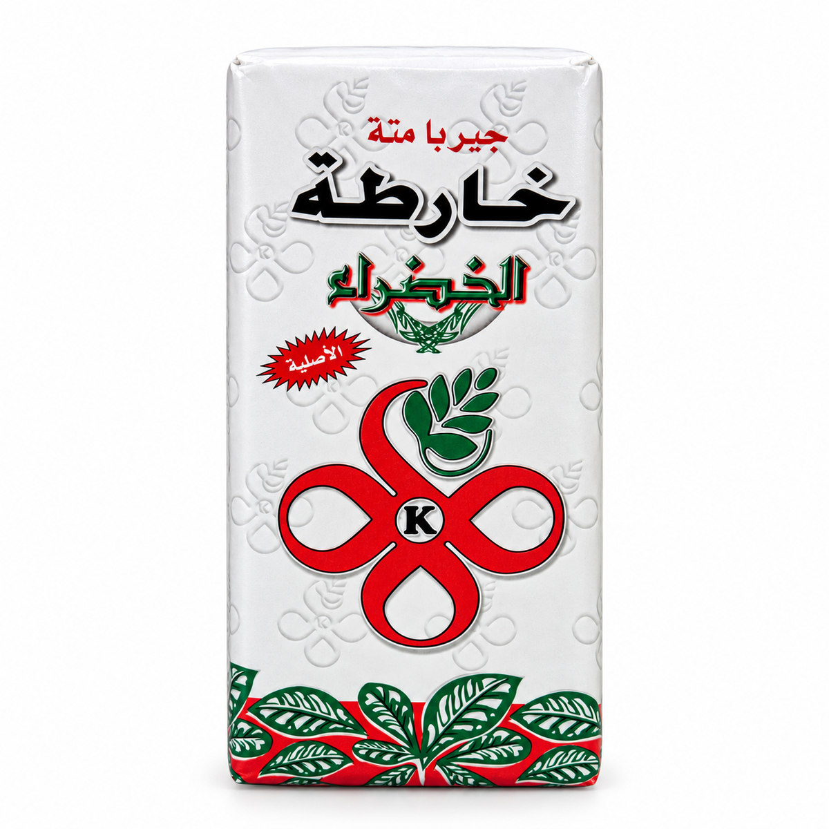 Yerba Maté Kharta Khadra 250 g – paquet entier, face arabe sur fond blanc