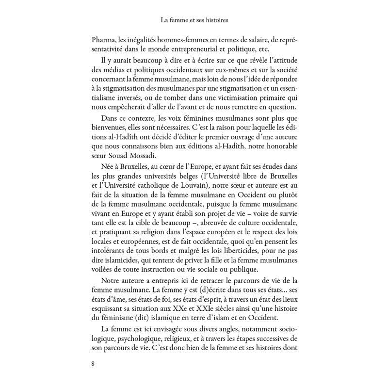 La femme et ses histoires : À la recherche du bonheur aux sources de la foi – Souad Mossadi – Éditions Al - Hadîth - Kokechli Al Hadîth