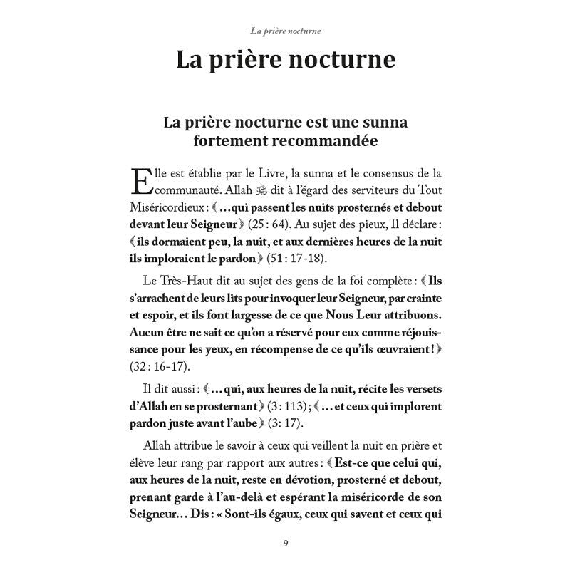 La Prière Nocturne – Sa‘îd Al - Qahtânî – Éditions Al - Hadîth - Kokechli Al Hadîth