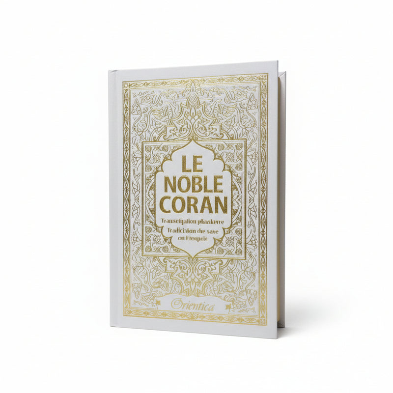 Le Noble Coran – Arabe / Français / Phonétique - Couleur blanche doré – Taille moyenne – Format poche - Kokechli Maison d'Ennour