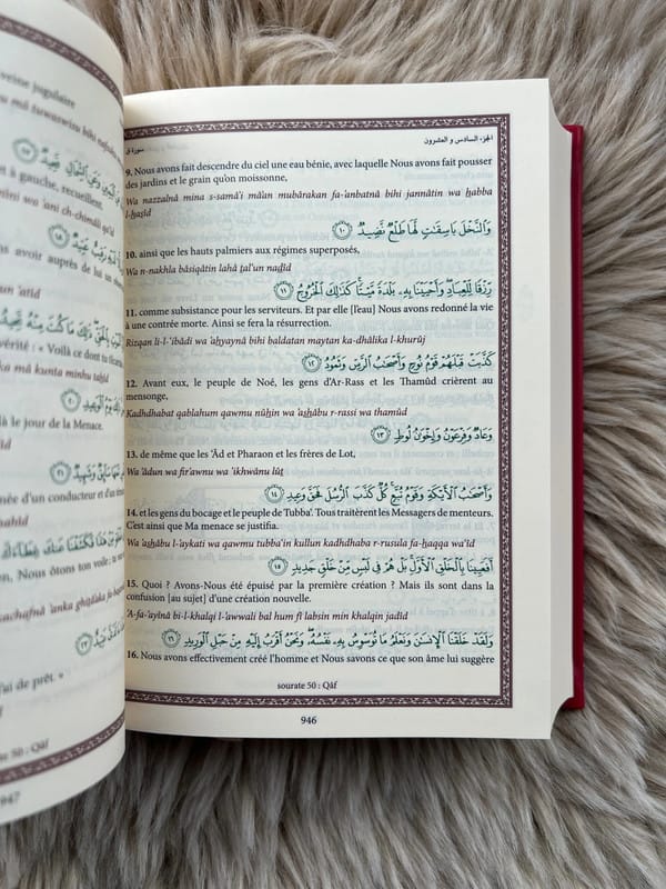 Le Noble Coran – Arabe / Français / Phonétique Couleur verte – Taille moyenne – Format poche - KokechliMaison d'Ennour