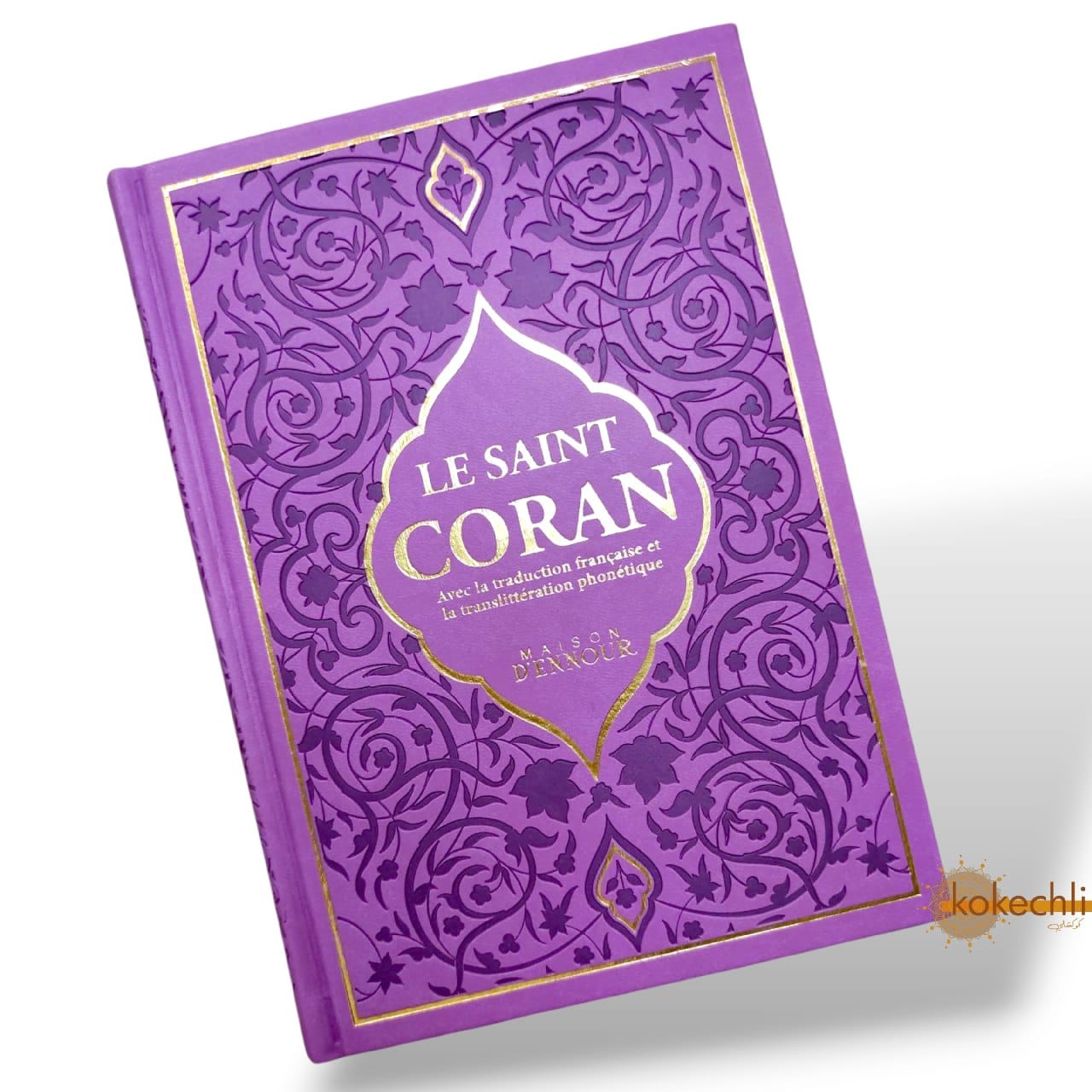 Le Saint Coran en Arabe - Français - Phonétique - couverture mauve (Plusieurs tailles) - Grand - 24×17 cm