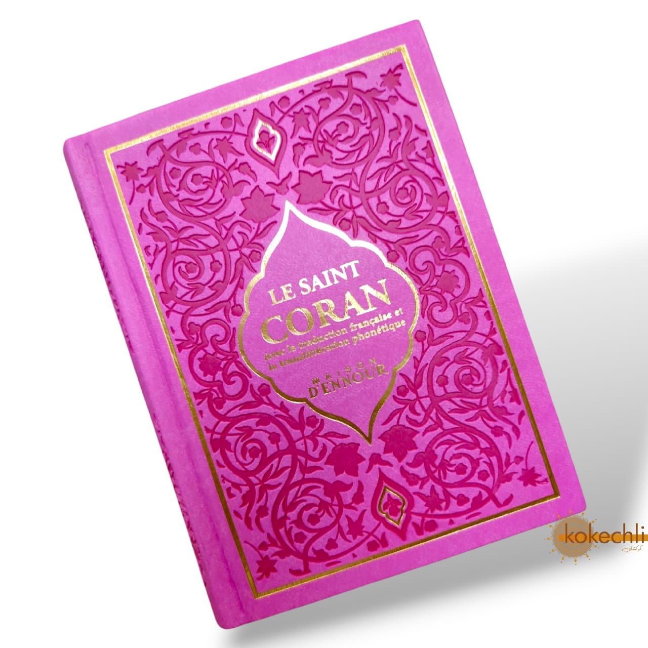 Le Saint Coran en Arabe - Français - Phonétique - couverture rose fushia (Plusieurs tailles) - Grand - 24×17 cm