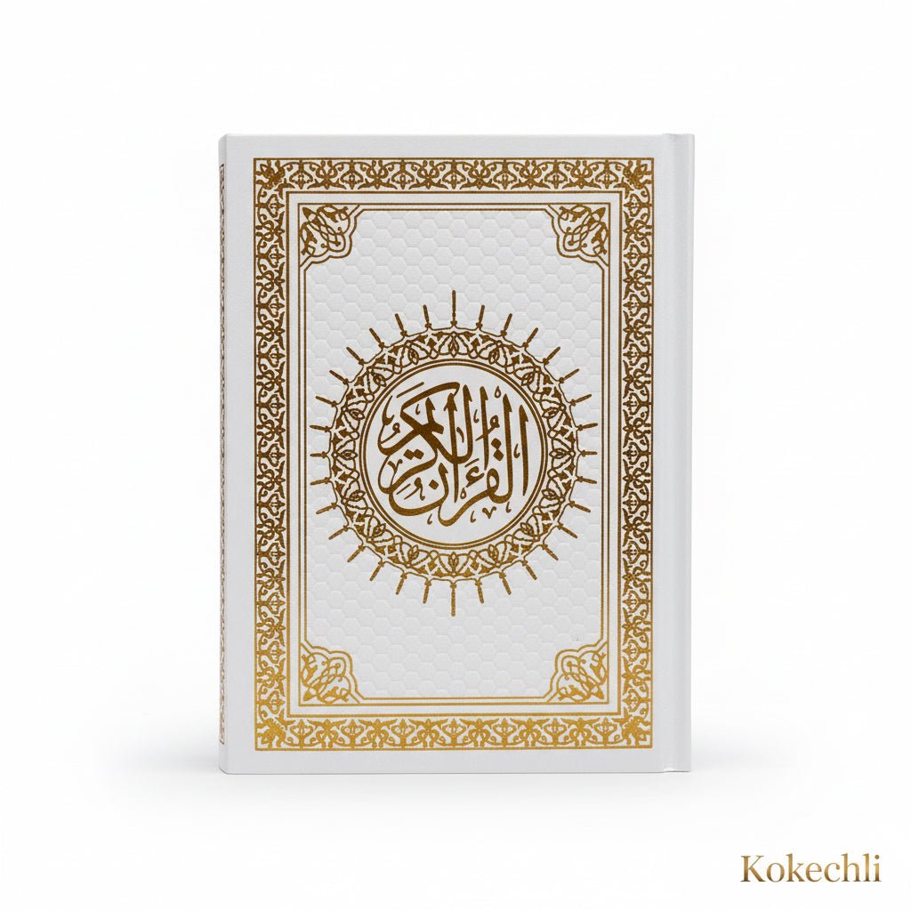 Le Saint Coran en Arabe – Couverture rigide مصحف عربي 20  × 14 - Blanc ottoman