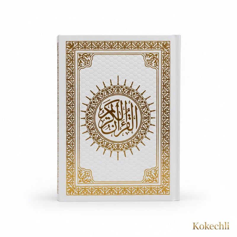 Le Saint Coran en Arabe – Couverture rigide مصحف عربي 20  × 14 - Blanc ottoman
