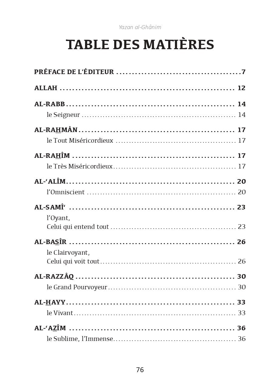 L’éducation par les Noms d’Allah – Comment faire aimer Allah à nos jeunes – Yazan Al - Ghanim – Éditions Al - Hadîth - Kokechli Al Hadîth