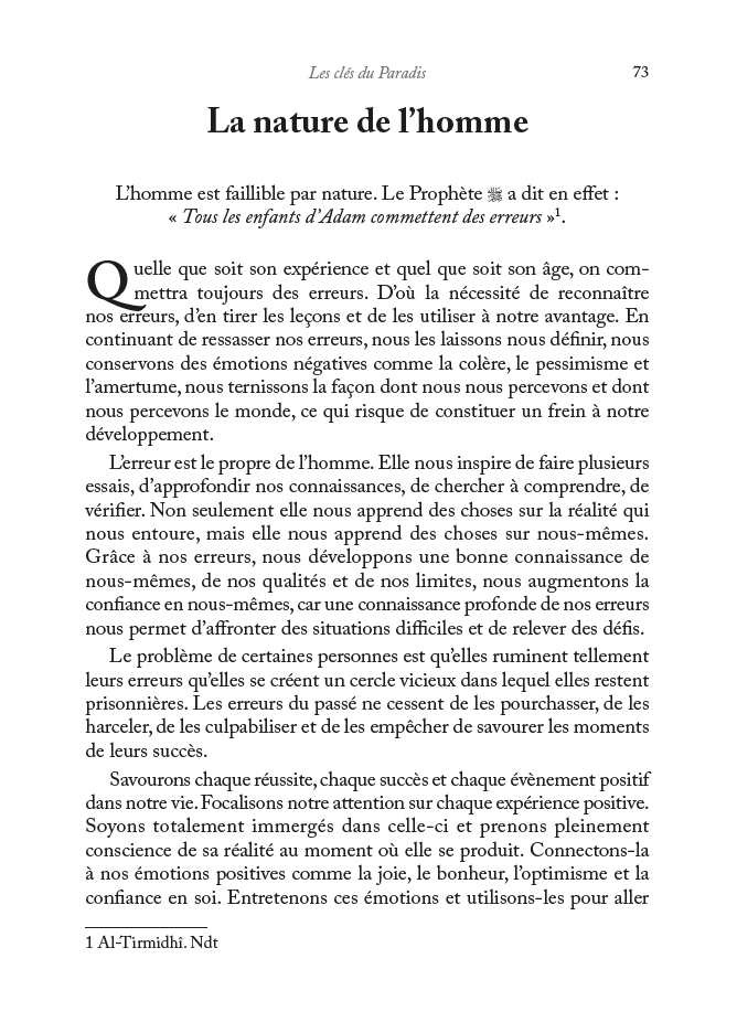 Les Clés du Paradis – Mash‘al Al - Fallahi – Éditions Al - Hadîth - Kokechli Al Hadîth