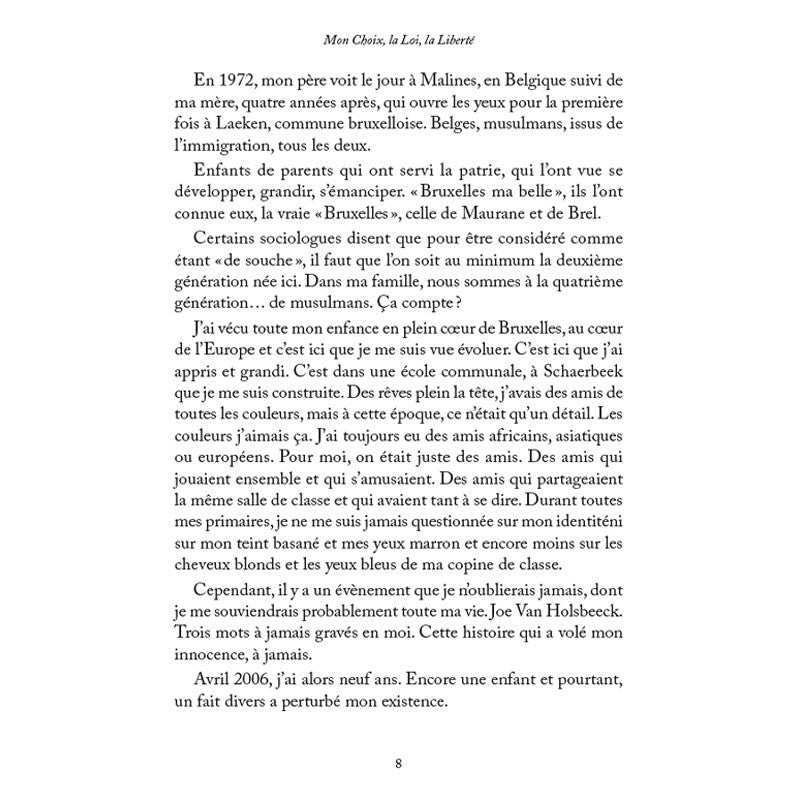 Mon choix : La loi, la liberté… Ô patrie, ô mère chérie – Nora Abied – Éditions Al - Hadîth - Kokechli Al Hadîth