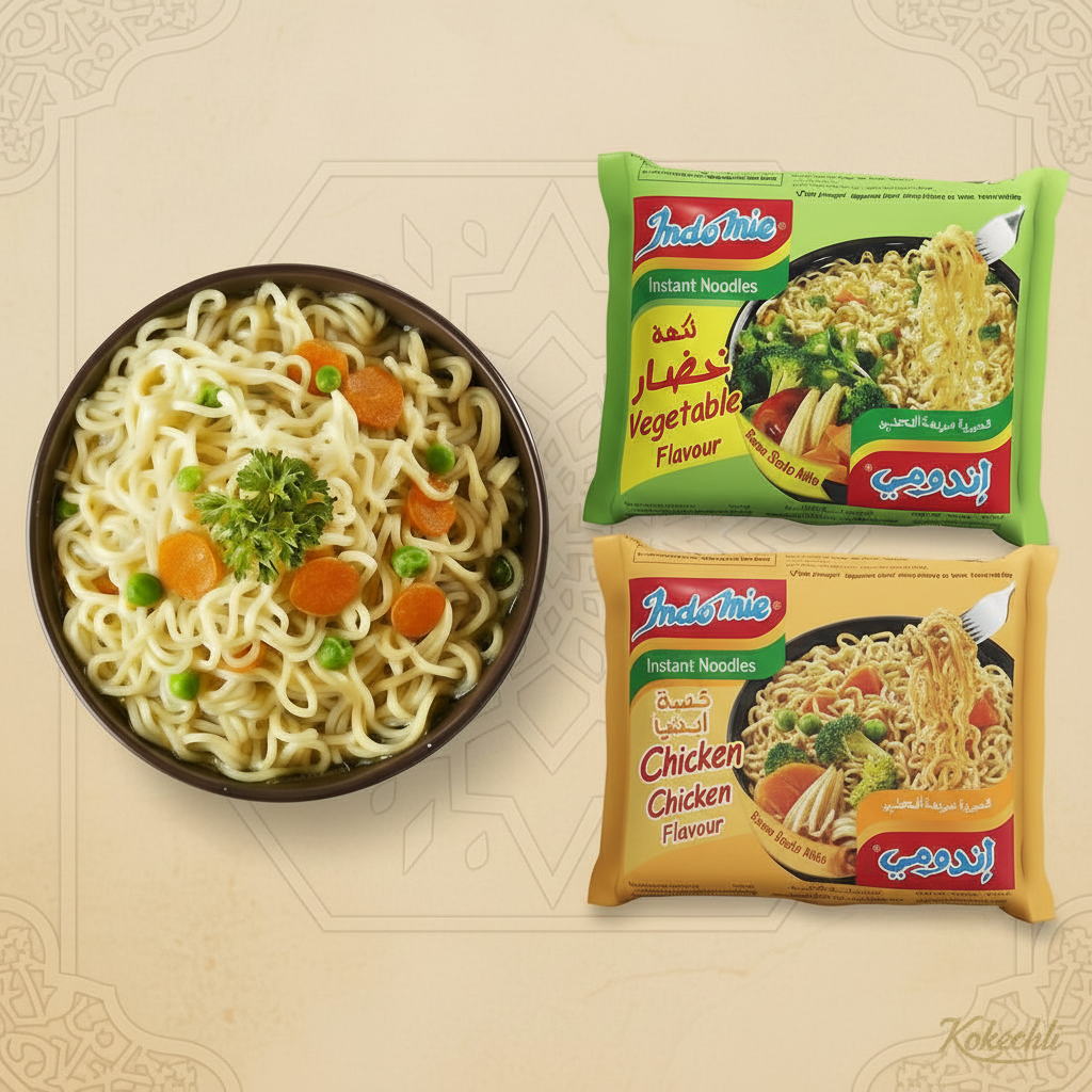40 x Nouilles instantanées Indomie  –  Repas rapide 3 min - Saveur au choix ( poulet, légumes)