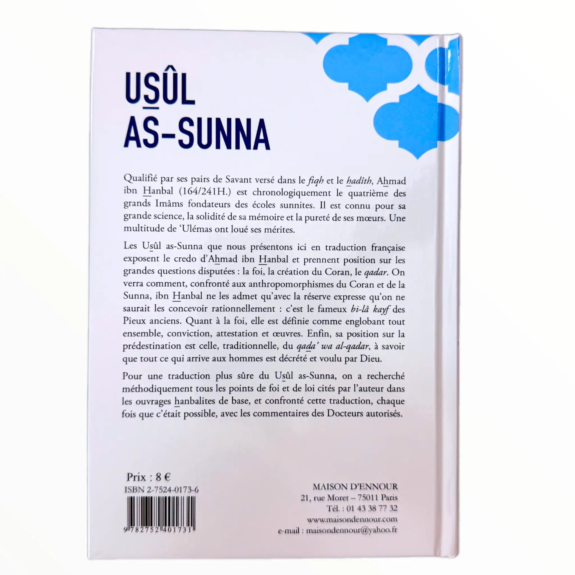 Usûl As - sunna - Commentaire de la profession de foi de l'imam Ahmad - Corentin Pabiot - KokechliMaison d'Ennour