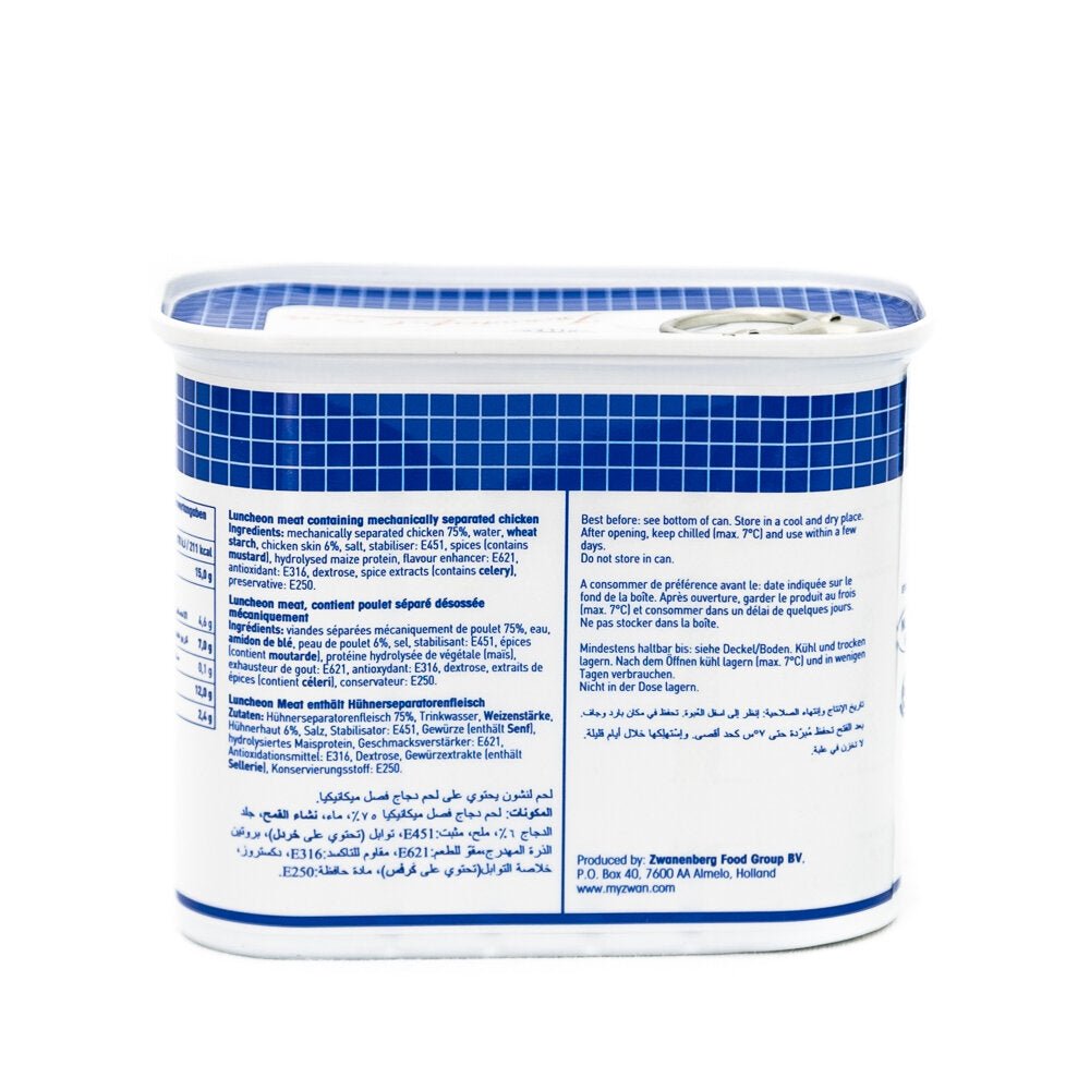 ZWAN Luncheon Meat Poulet Halal 340 g – Zwanenberg Holland - Kokechli Al baraka